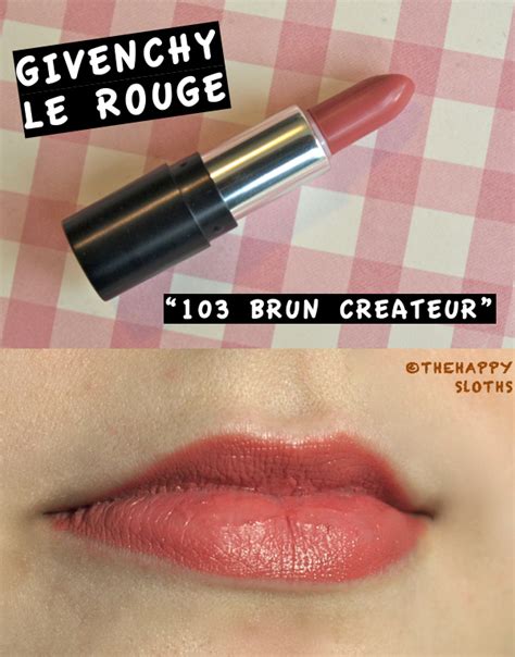 Givenchy Brun Createur (103) Le Rouge Review & Swatches